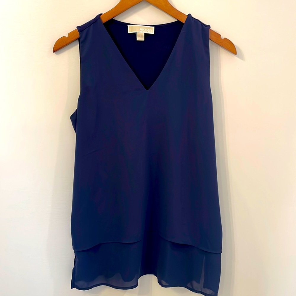 Michael Kors Layered Chiffon Tank